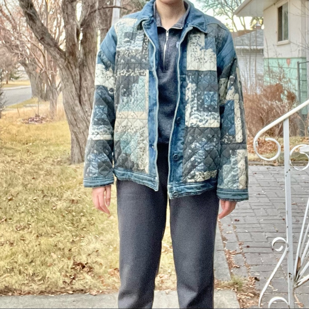 Beautiful Free People Quilted Denim Coat - Picture 3 of 7